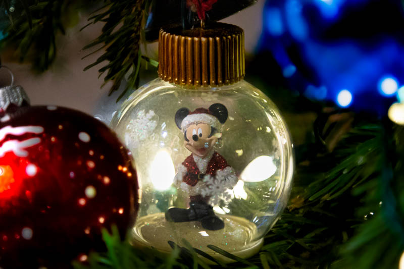 Christmas tree ornament macro